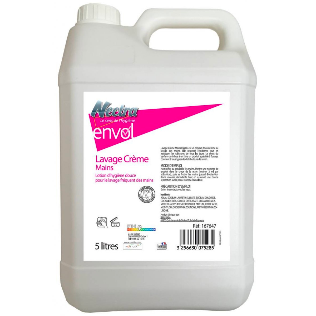 Lavage crème main envol