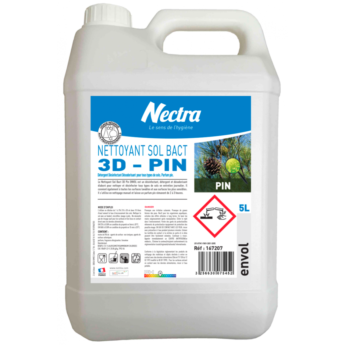 Nettoyant sol bact 3D pin Envol